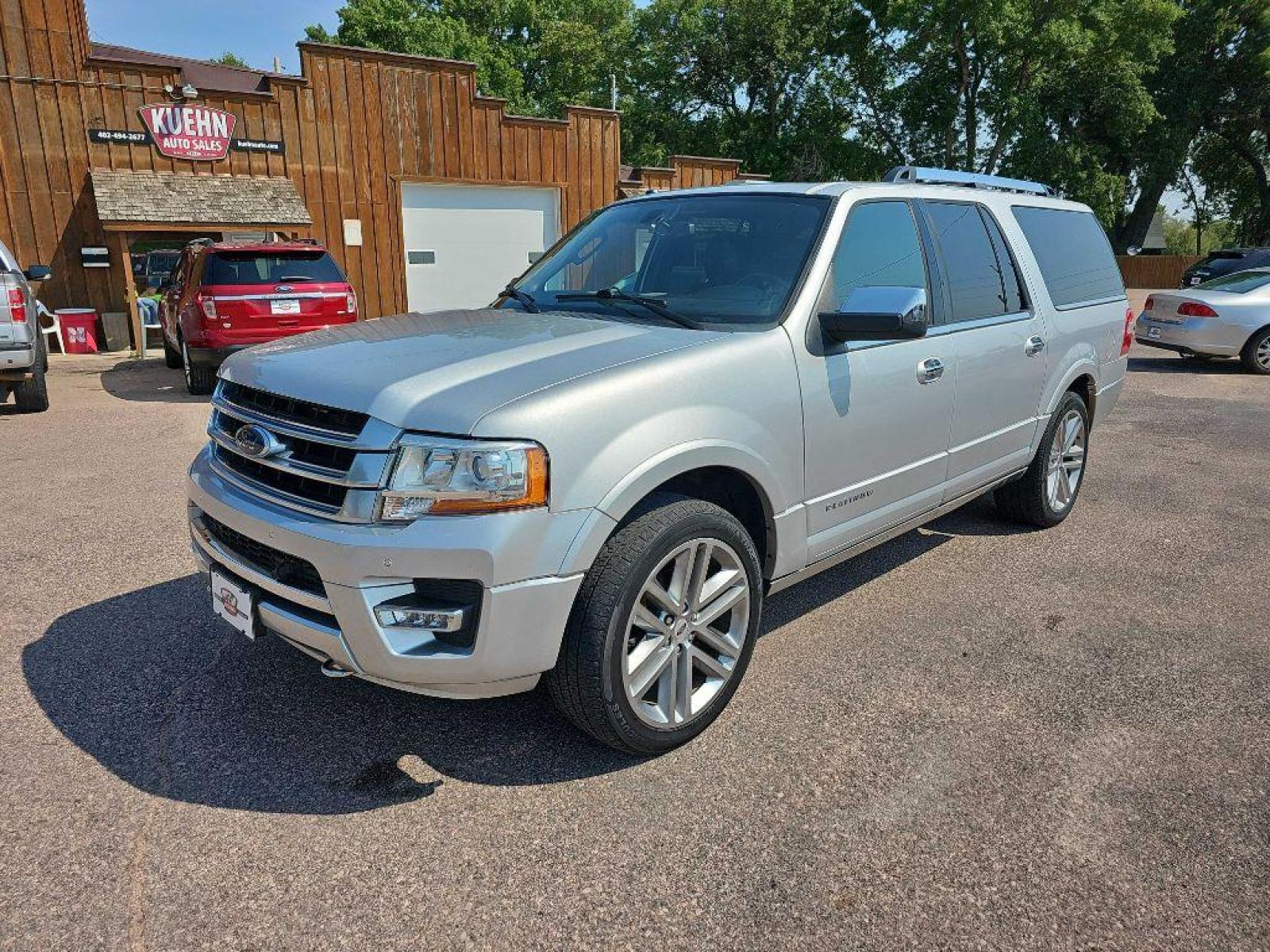 2015 SILVER FORD EXPEDITION EL PLATINUM (1FMJK1MT5FE) with an 3.5L engine, Automatic transmission, located at 495 Old Highway 20 West, South Sioux City, NE, 68776, (402) 494-2677, 42.458408, -96.443512 - Photo #0