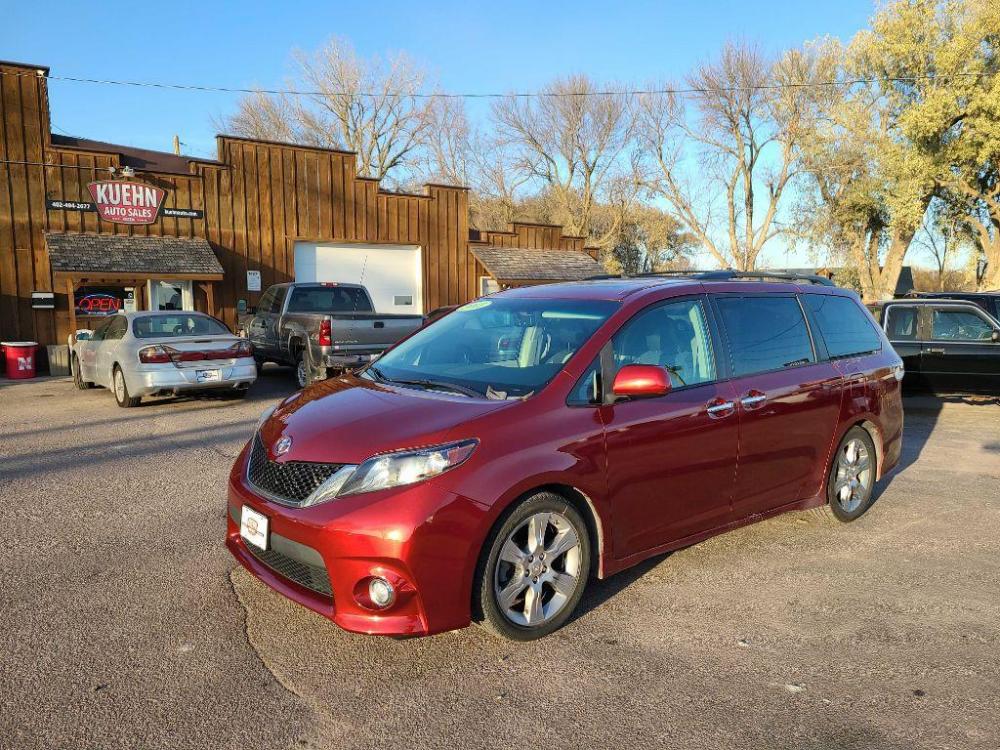 2013 MAROON TOYOTA SIENNA SPORT (5TDXK3DC5DS) with an 3.5L engine, Automatic transmission, located at 495 Old Highway 20 West, South Sioux City, NE, 68776, (402) 494-2677, 42.458408, -96.443512 - Photo #0