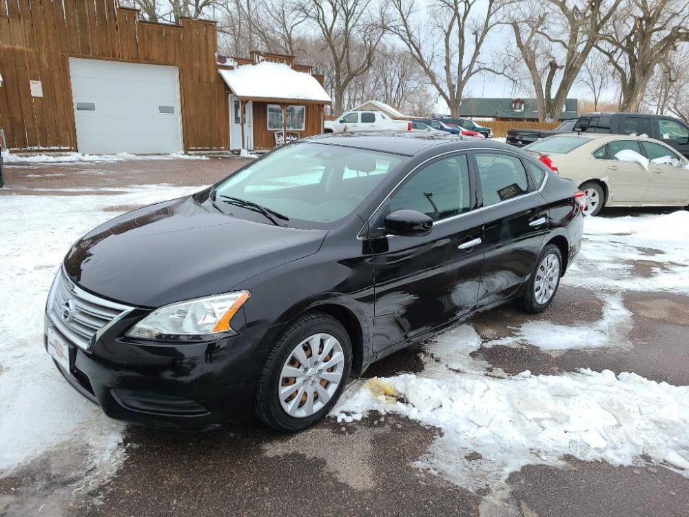 2014 BLACK NISSAN SENTRA S (3N1AB7AP2EL) with an 1.8L engine, Continuously Variable transmission, located at 495 Old Highway 20 West, South Sioux City, NE, 68776, (402) 494-2677, 42.458408, -96.443512 - Photo #0