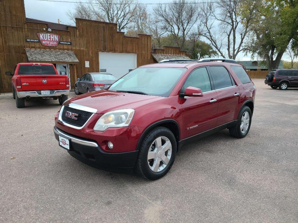 2008 MAROON GMC ACADIA SLT-2 (1GKER33768J) with an 3.6L engine, Automatic transmission, located at 495 Old Highway 20 West, South Sioux City, NE, 68776, (402) 494-2677, 42.458408, -96.443512 - Photo #0