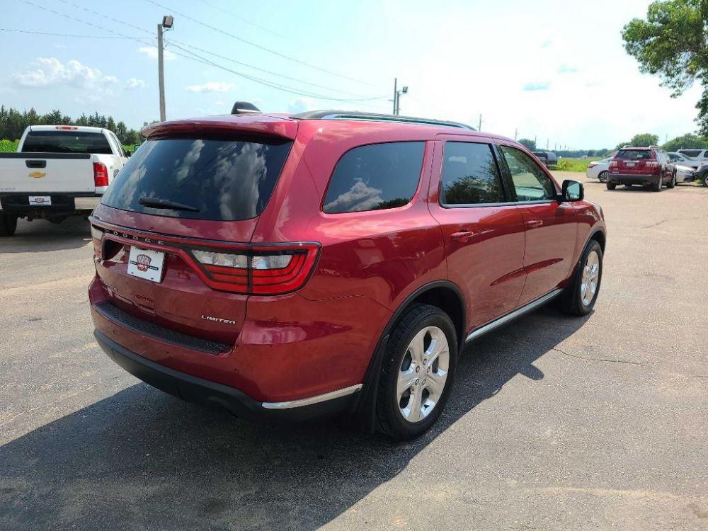 2014 MAROON DODGE DURANGO LIMITED (1C4RDJDG1EC) with an 3.6L engine, Automatic transmission, located at 495 Old Highway 20 West, South Sioux City, NE, 68776, (402) 494-2677, 42.458408, -96.443512 - Photo #3