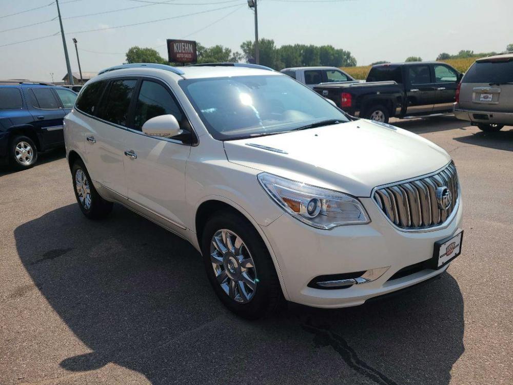 2014 WHITE BUICK ENCLAVE (5GAKRCKD3EJ) with an 3.6L engine, Automatic transmission, located at 495 Old Highway 20 West, South Sioux City, NE, 68776, (402) 494-2677, 42.458408, -96.443512 - Photo #2