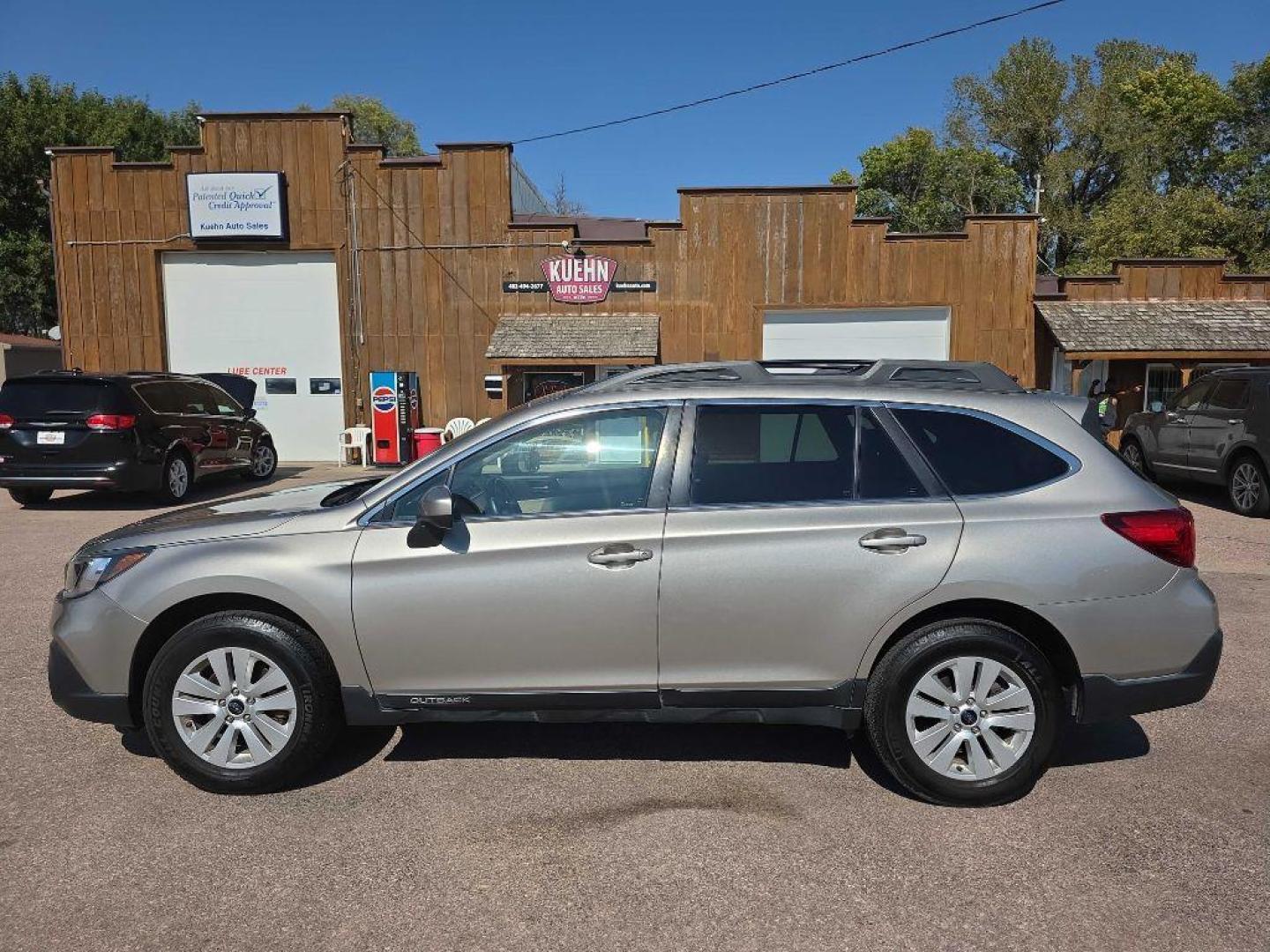 2018 TAN SUBARU OUTBACK 2.5I PREMIUM (4S4BSACC4J3) with an 2.5L engine, Continuously Variable transmission, located at 495 Old Highway 20 West, South Sioux City, NE, 68776, (402) 494-2677, 42.458408, -96.443512 - Photo#1