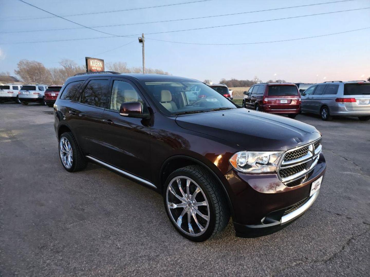 2012 MAROON DODGE DURANGO CREW (1C4RDHDG3CC) with an 3.6L engine, Automatic transmission, located at 495 Old Highway 20 West, South Sioux City, NE, 68776, (402) 494-2677, 42.458408, -96.443512 - Photo#13
