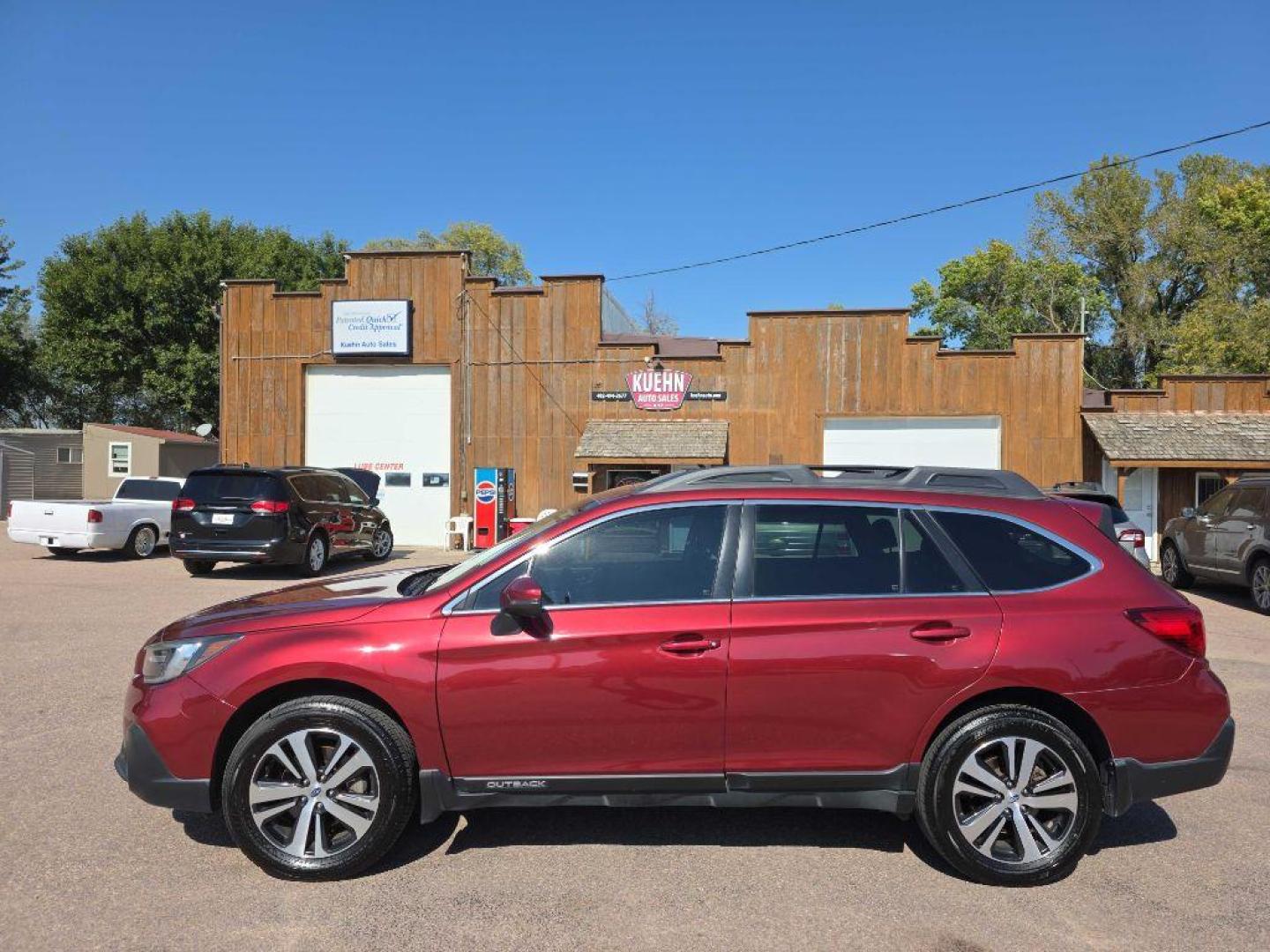 2019 RED SUBARU OUTBACK 2.5I LIMITED (4S4BSANC4K3) with an 2.5L engine, Continuously Variable transmission, located at 495 Old Highway 20 West, South Sioux City, NE, 68776, (402) 494-2677, 42.458408, -96.443512 - Photo#0