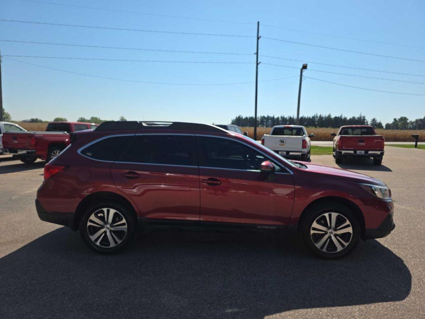 2019 RED SUBARU OUTBACK 2.5I LIMITED (4S4BSANC4K3) with an 2.5L engine, Continuously Variable transmission, located at 495 Old Highway 20 West, South Sioux City, NE, 68776, (402) 494-2677, 42.458408, -96.443512 - Photo#3
