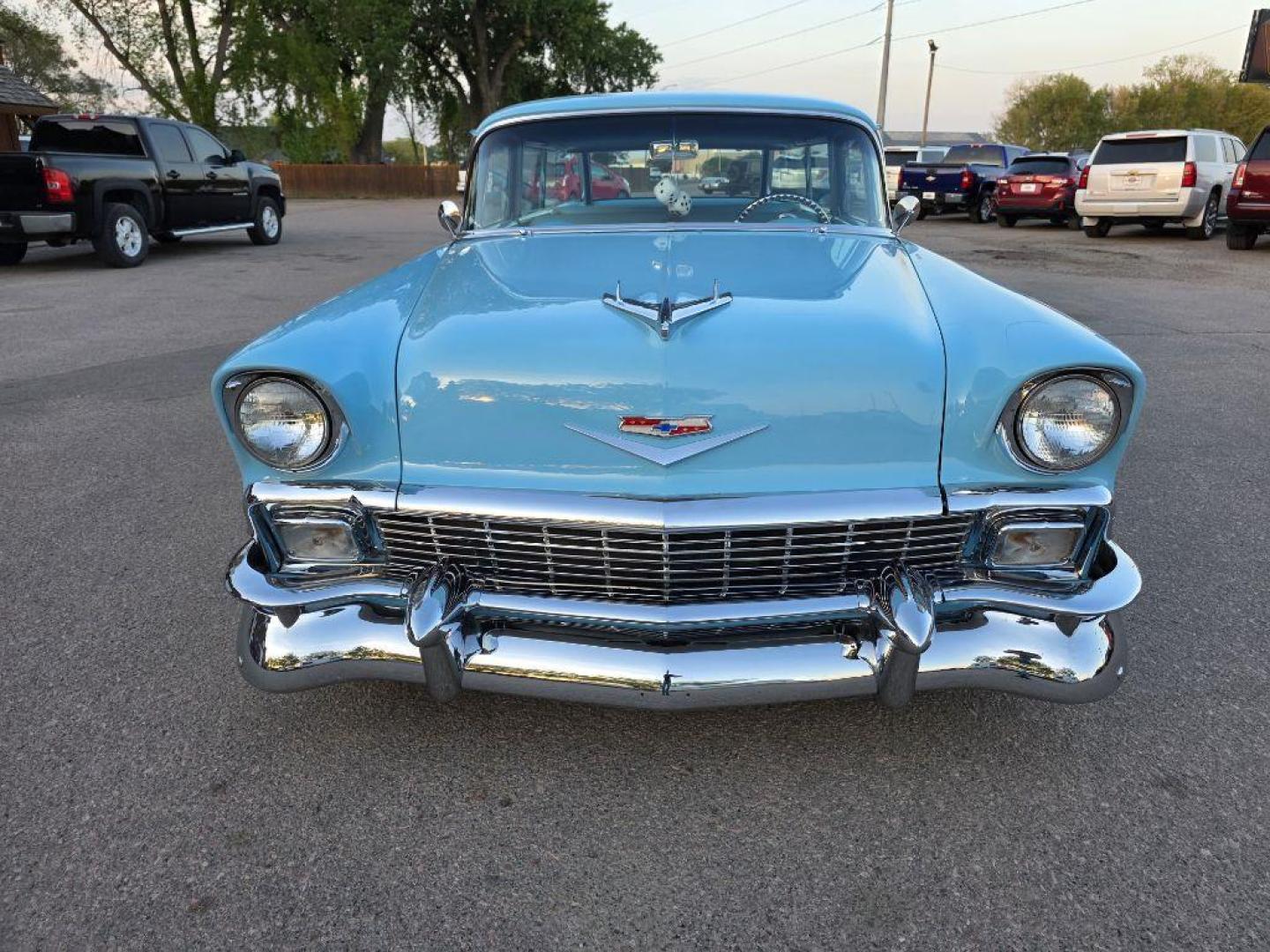 1956 BLUE CHEVROLET NOMAD WAGON (VC56S027265) with an 350 engine, Automatic transmission, located at 495 Old Highway 20 West, South Sioux City, NE, 68776, (402) 494-2677, 42.458408, -96.443512 - Photo#6