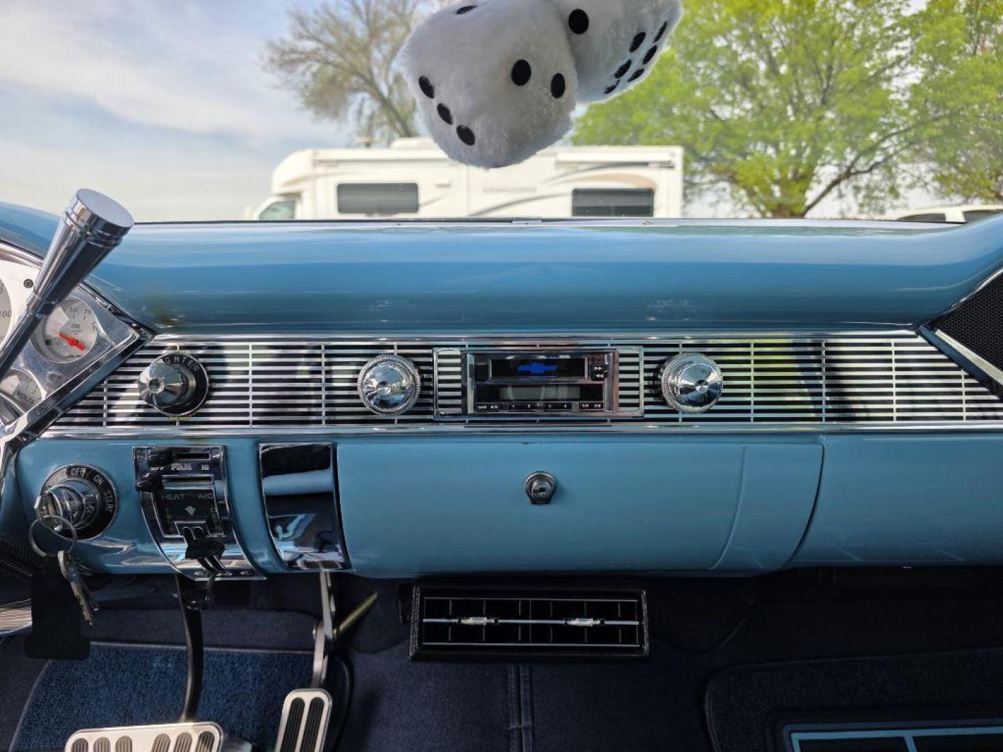 1956 BLUE CHEVROLET NOMAD WAGON (VC56S027265) with an 350 engine, Automatic transmission, located at 495 Old Highway 20 West, South Sioux City, NE, 68776, (402) 494-2677, 42.458408, -96.443512 - Photo#20