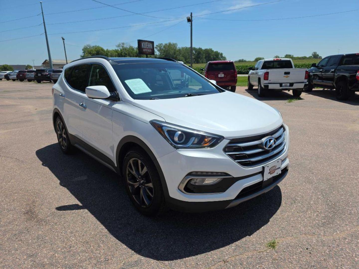 2017 WHITE HYUNDAI SANTA FE SPORT (5XYZW4LA4HG) with an 2.0L engine, Automatic transmission, located at 495 Old Highway 20 West, South Sioux City, NE, 68776, (402) 494-2677, 42.458408, -96.443512 - Photo#6
