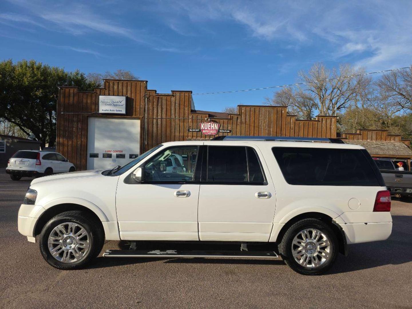 2011 WHITE FORD EXPEDITION EL LIMITED (1FMJK2A51BE) with an 5.4L engine, Automatic transmission, located at 495 Old Highway 20 West, South Sioux City, NE, 68776, (402) 494-2677, 42.458408, -96.443512 - Photo#1