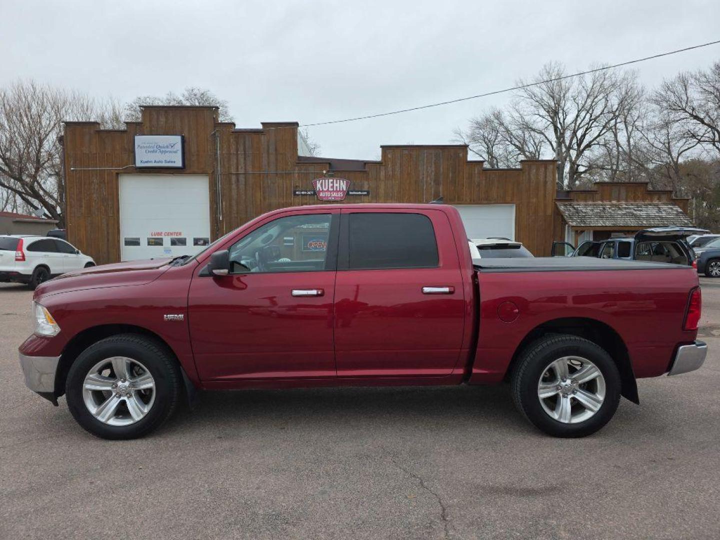 2014 MAROON RAM 1500 SLT (1C6RR7LT9ES) with an 5.7L engine, Automatic transmission, located at 495 Old Highway 20 West, South Sioux City, NE, 68776, (402) 494-2677, 42.458408, -96.443512 - Photo#1