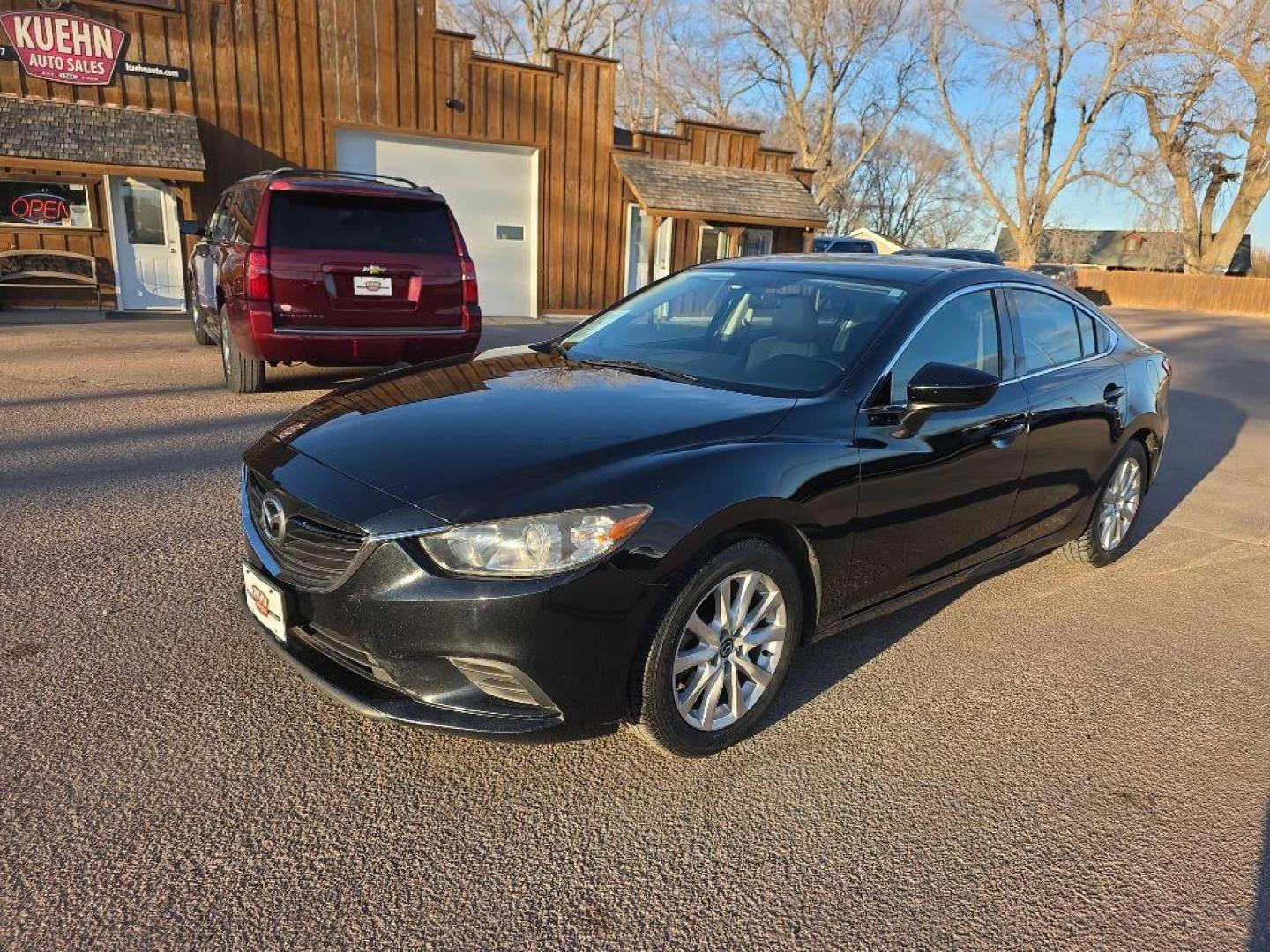 2014 BLACK MAZDA 6 SPORT (JM1GJ1U60E1) with an 2.5L engine, Automatic transmission, located at 495 Old Highway 20 West, South Sioux City, NE, 68776, (402) 494-2677, 42.458408, -96.443512 - Photo#1
