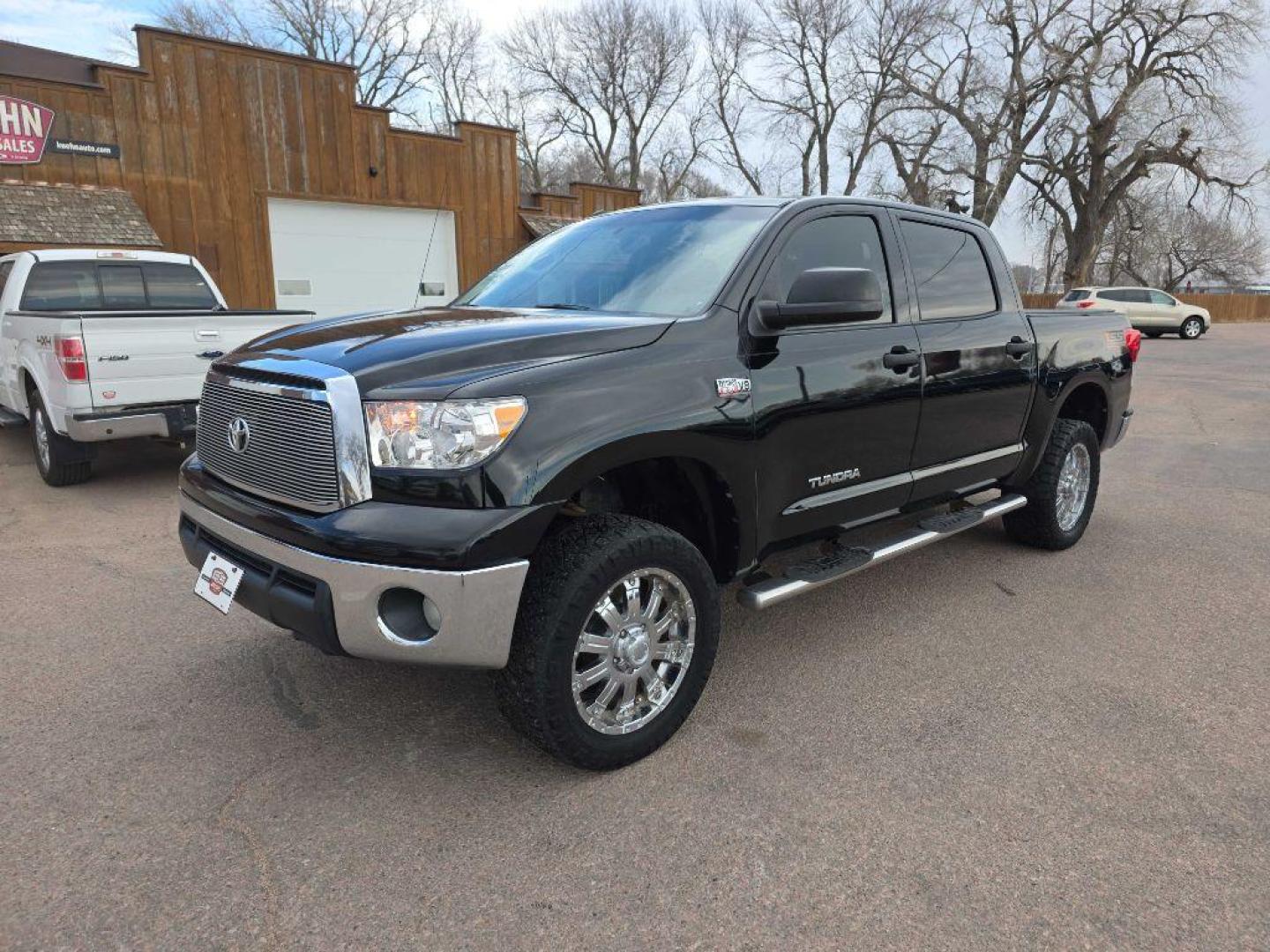 2012 BLACK TOYOTA TUNDRA CREWMAX SR5 (5TFDW5F19CX) with an 5.7L engine, Automatic transmission, located at 495 Old Highway 20 West, South Sioux City, NE, 68776, (402) 494-2677, 42.458408, -96.443512 - Photo#0