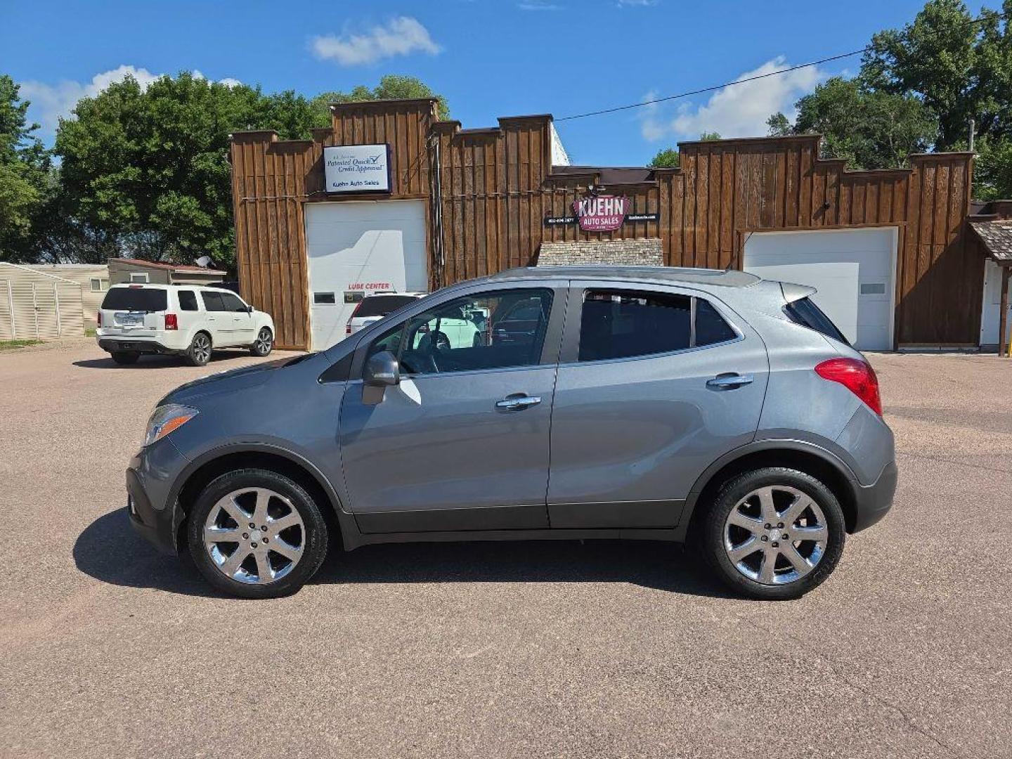 2014 GREY BUICK ENCORE PREMIUM (KL4CJHSB0EB) with an 1.4L engine, Automatic transmission, located at 495 Old Highway 20 West, South Sioux City, NE, 68776, (402) 494-2677, 42.458408, -96.443512 - Photo#1