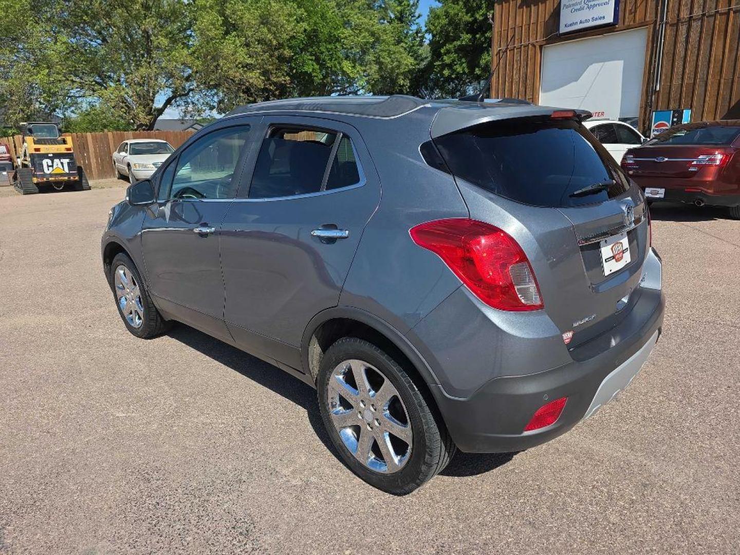 2014 GREY BUICK ENCORE PREMIUM (KL4CJHSB0EB) with an 1.4L engine, Automatic transmission, located at 495 Old Highway 20 West, South Sioux City, NE, 68776, (402) 494-2677, 42.458408, -96.443512 - Photo#2