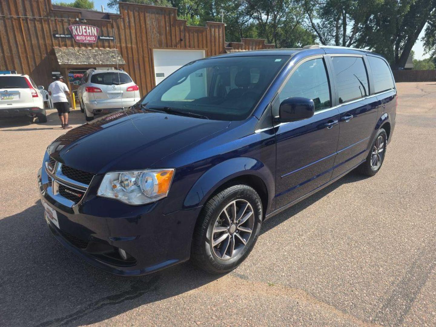 2017 BLUE DODGE GRAND CARAVAN SXT (2C4RDGCG7HR) with an 3.6L engine, Automatic transmission, located at 495 Old Highway 20 West, South Sioux City, NE, 68776, (402) 494-2677, 42.458408, -96.443512- Photo#0
